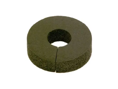 Dichtring von Bosch in runder Form mit zentralem Loch, gefertigt aus einem dunklen Material. Der Dichtring weist eine durchgehende Ringform auf.